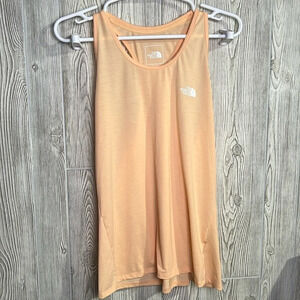 Women Northface Tank Top Light Orange Lightweight Size Large